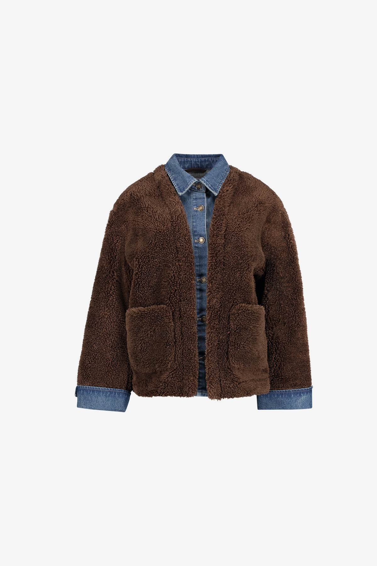 Geisha Teddyjacke mit Denim