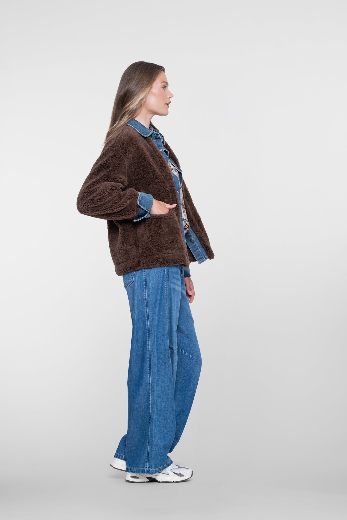 Geisha Teddyjacke mit Denim
