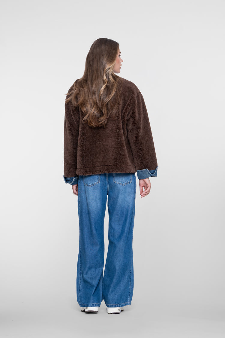 Geisha Teddyjacke mit Denim