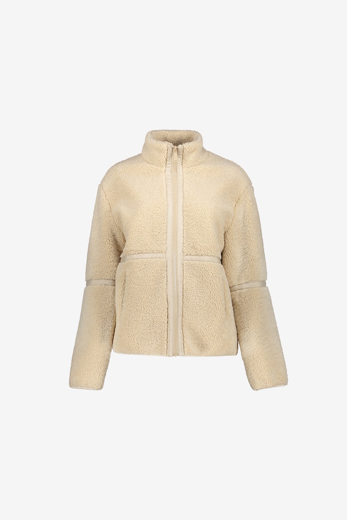 Geisha Teddyjacke mit Reißverschluss und Tape-Details
