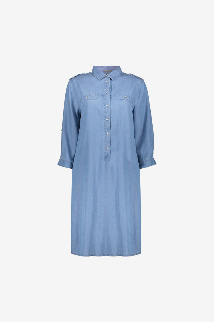 Kleid mit kurzen Ärmeln aus Tencel
