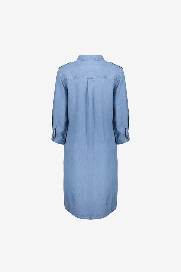 Kleid mit kurzen Ärmeln aus Tencel