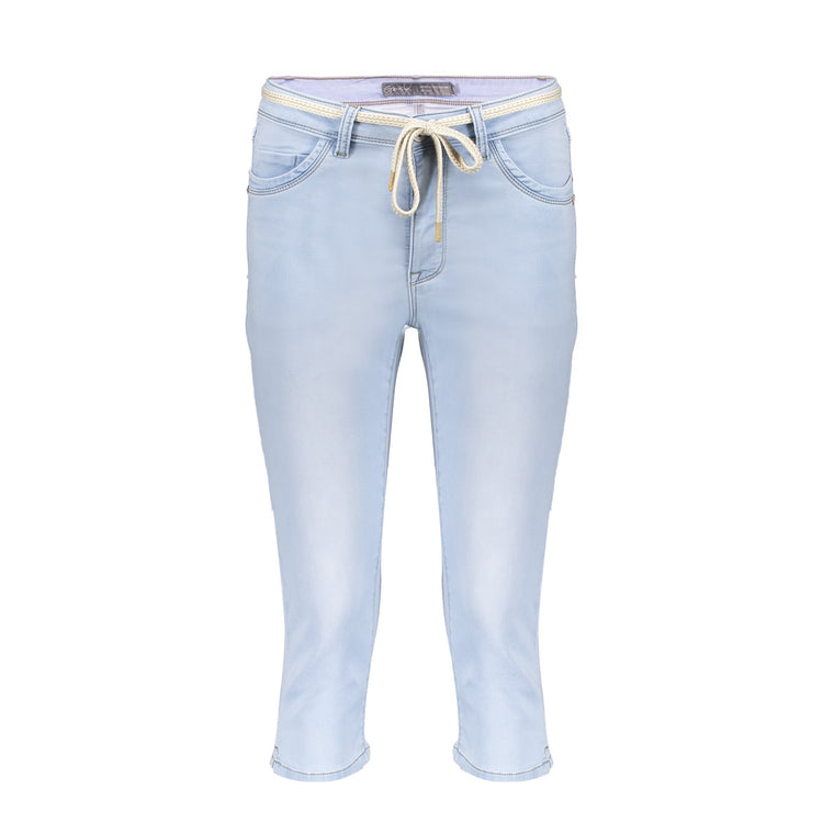 Geisha spijker capri bleached denim