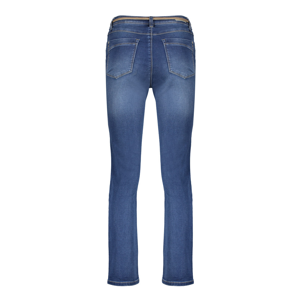 Geisha Jeans mit Kordelzug in Stonewash Denim