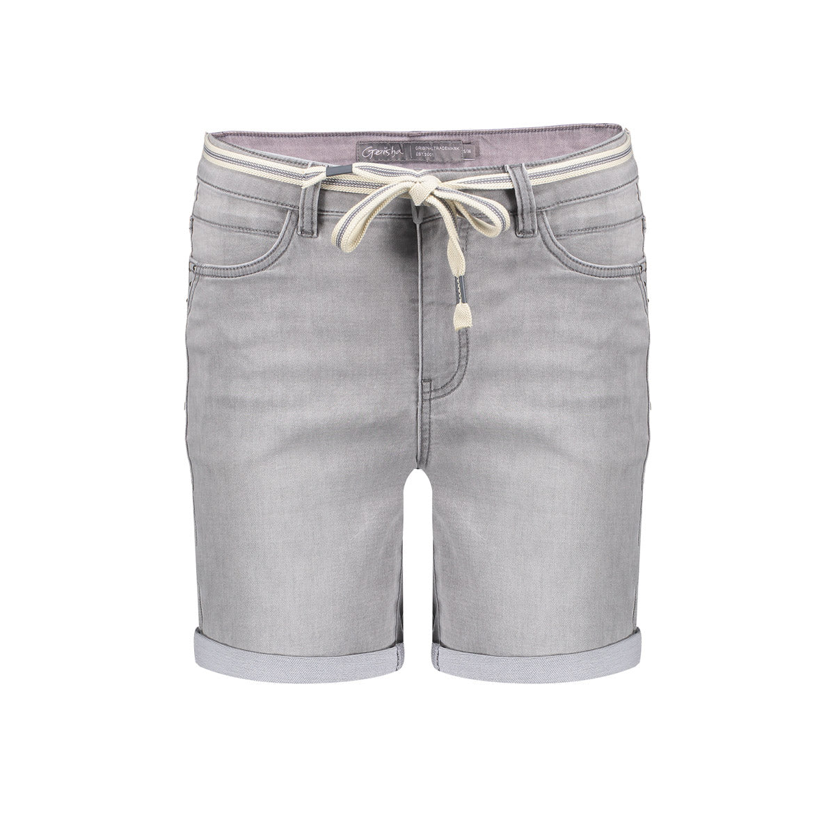 Geisha Denim Shorts aus grauem Denim