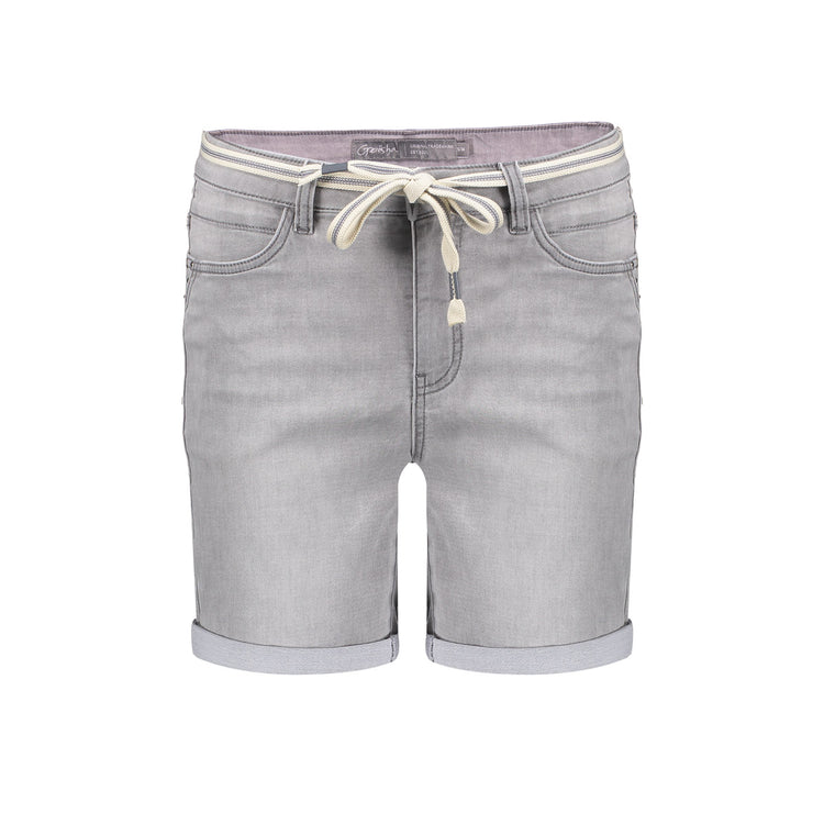 Geisha Denim Shorts aus grauem Denim