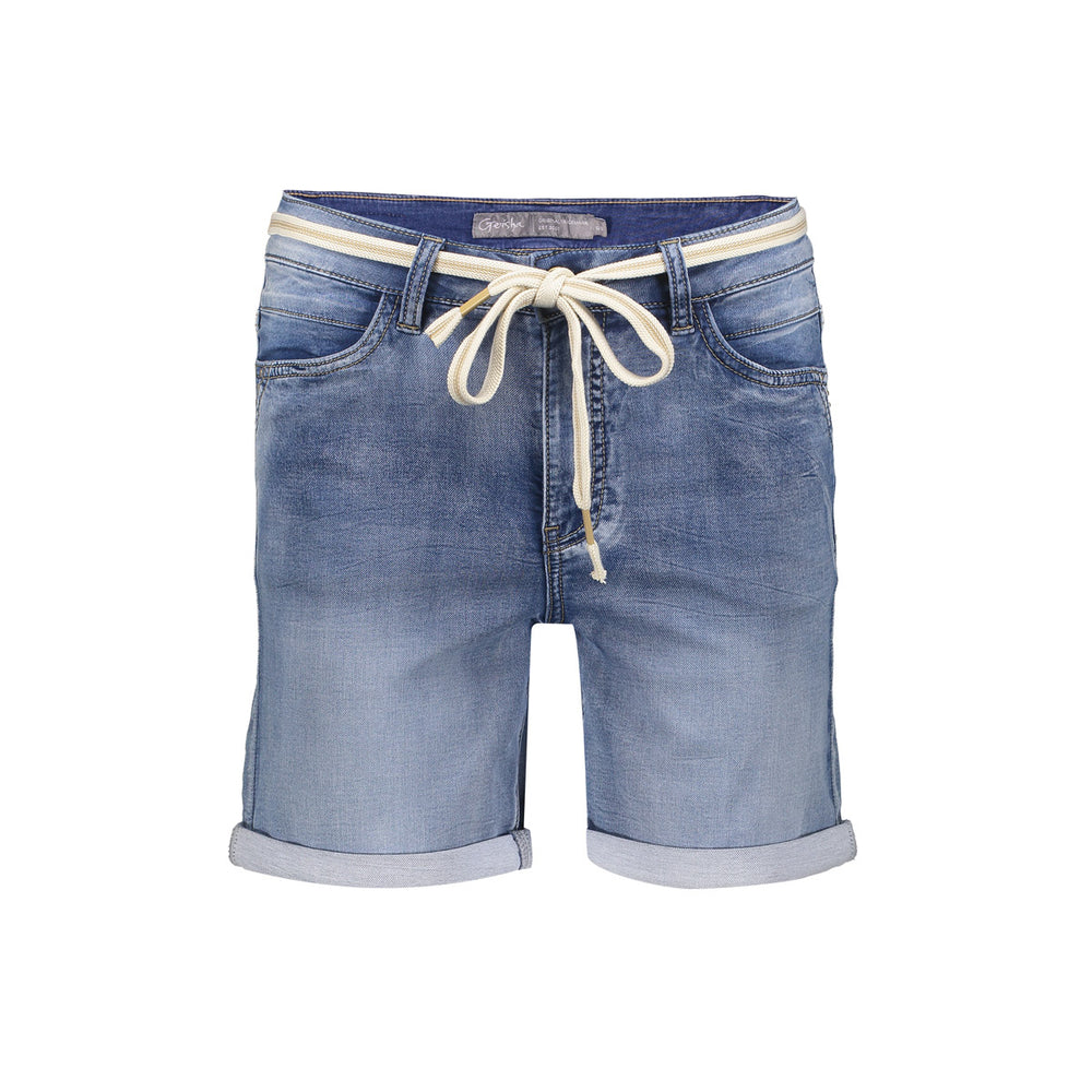 Geisha Denim-Shorts aus mittelblauem Denim