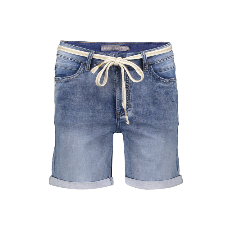 Geisha Denim-Shorts aus mittelblauem Denim