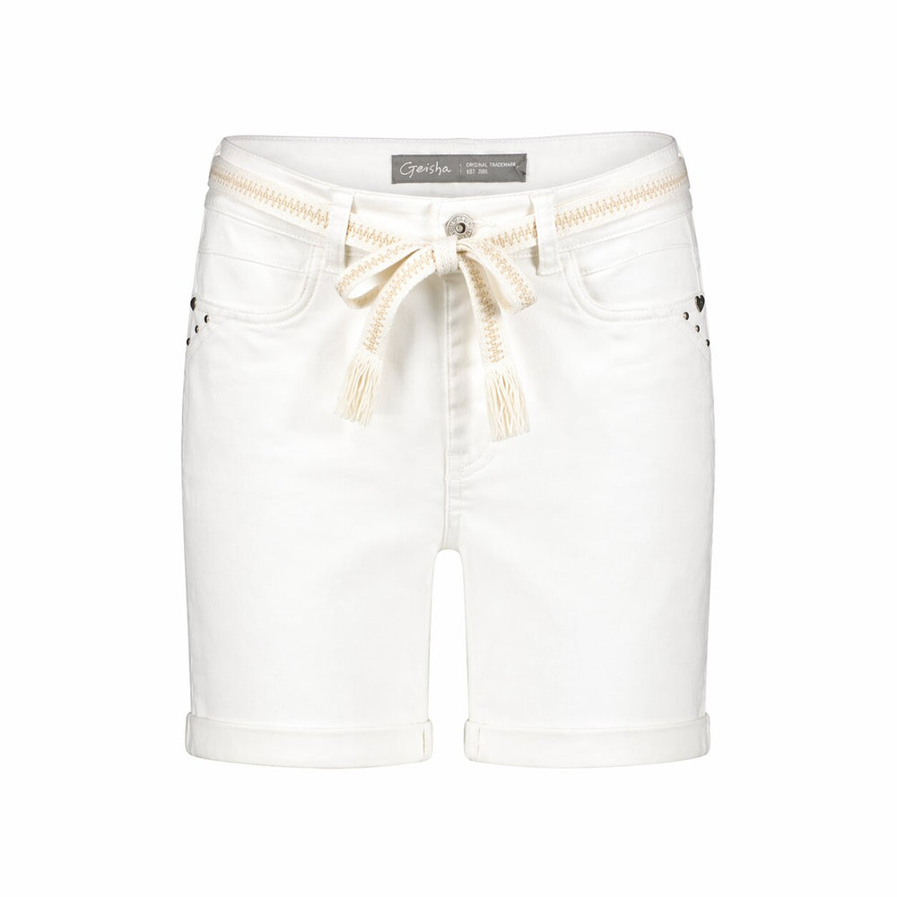 Geisha Denim Shorts off-white