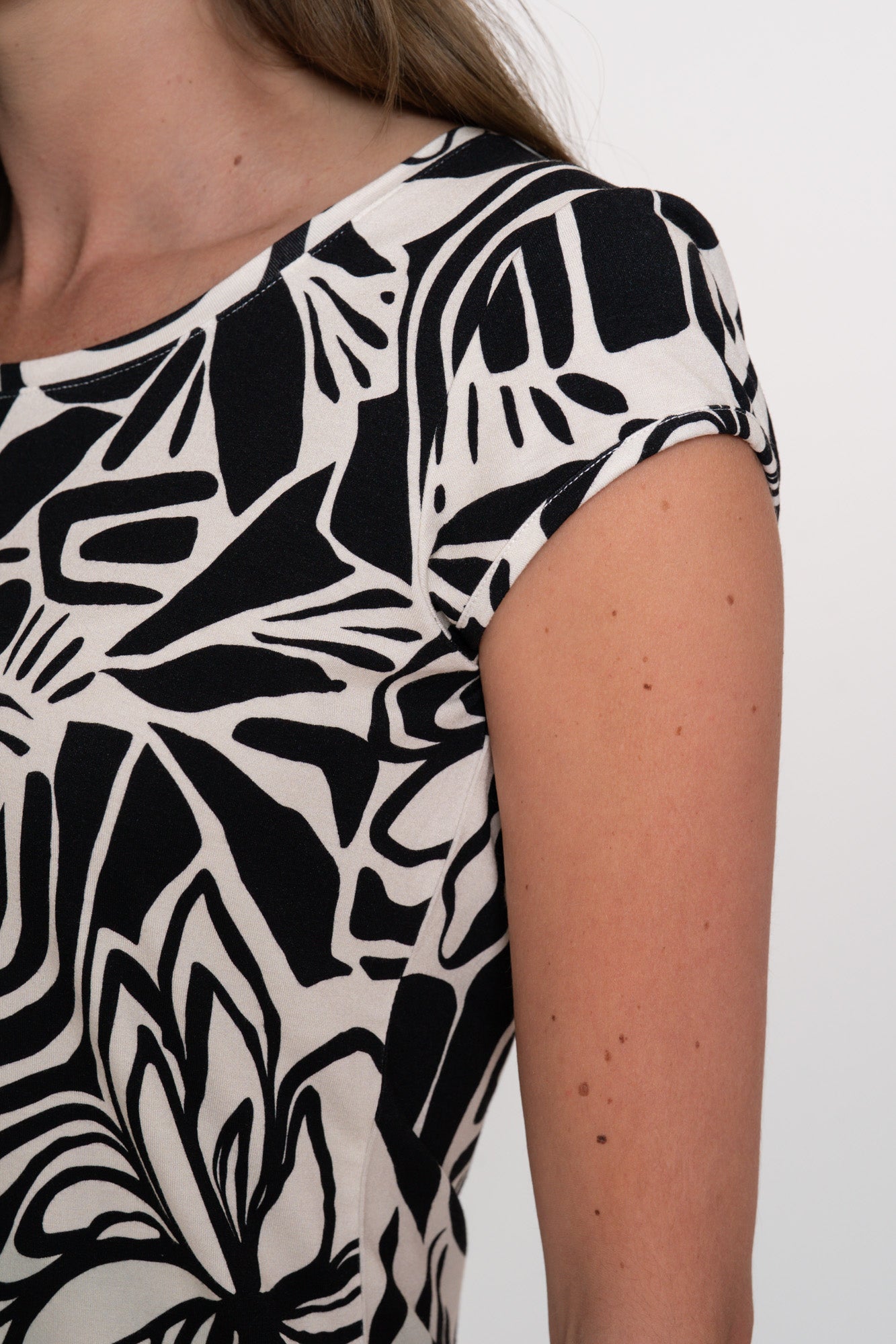 Geisha Damen-T-Shirt mit Rundhalsausschnitt und Print
