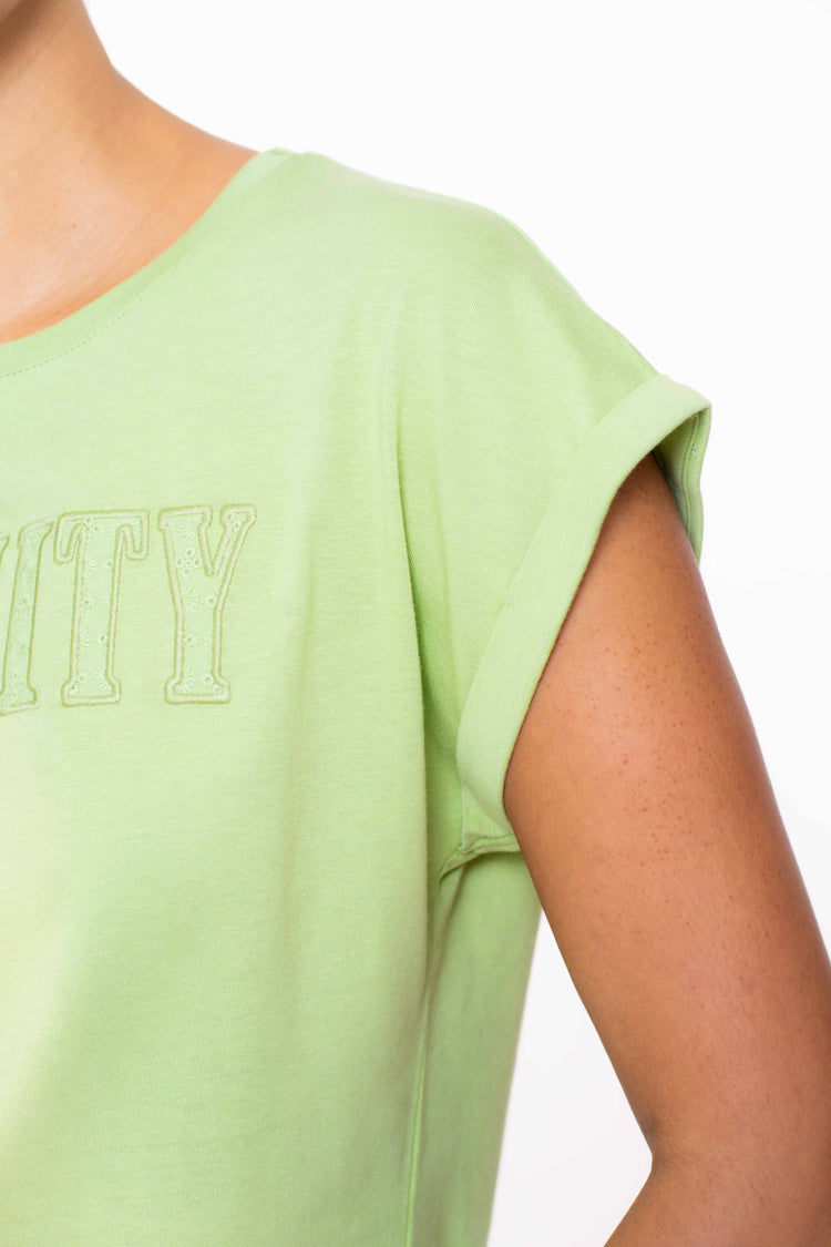 Geisha dames T-shirt met korte mouwen en tekst