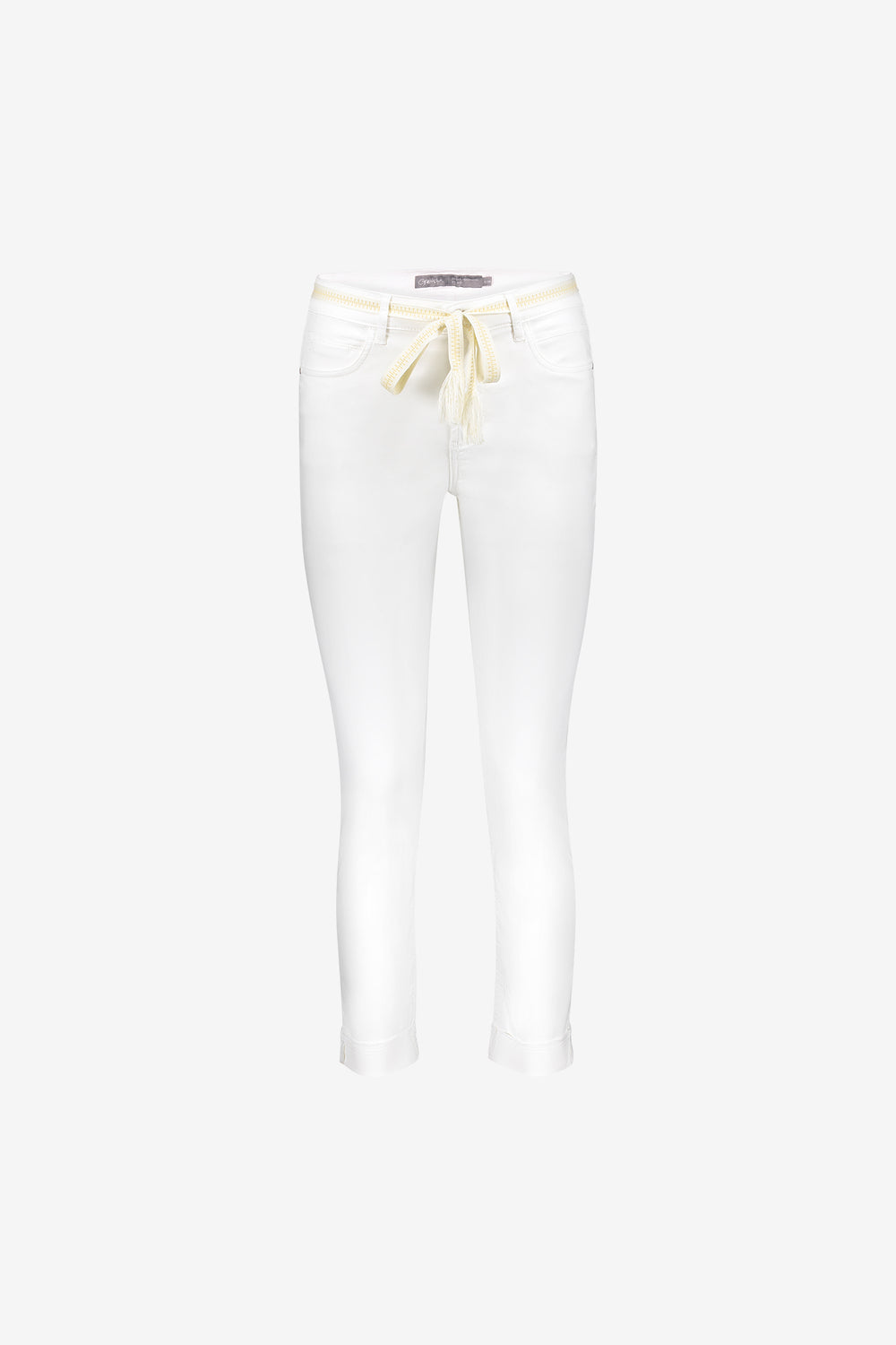 Geisha 7/8 Jeans gefaltete Beine off-white