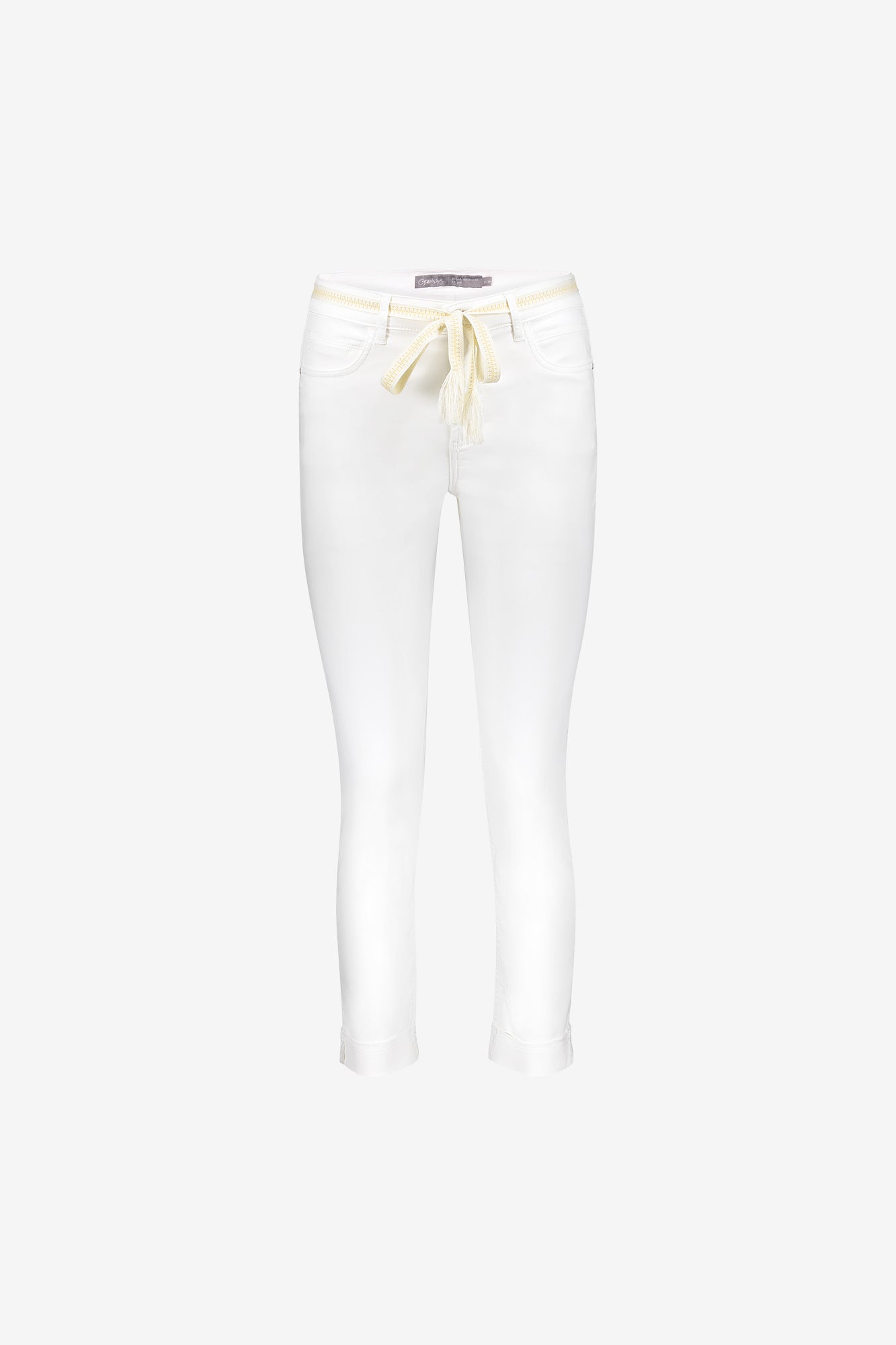 Geisha 7/8 Jeans gefaltete Beine off-white