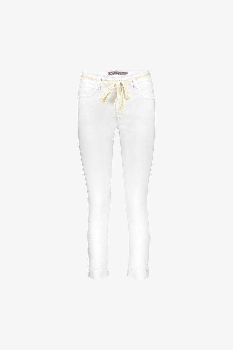 Geisha 7/8 Jeans gefaltete Beine off-white
