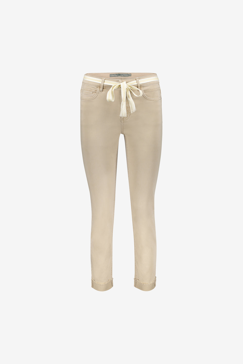 Geisha 7/8 Jeans gefaltete Beine sand