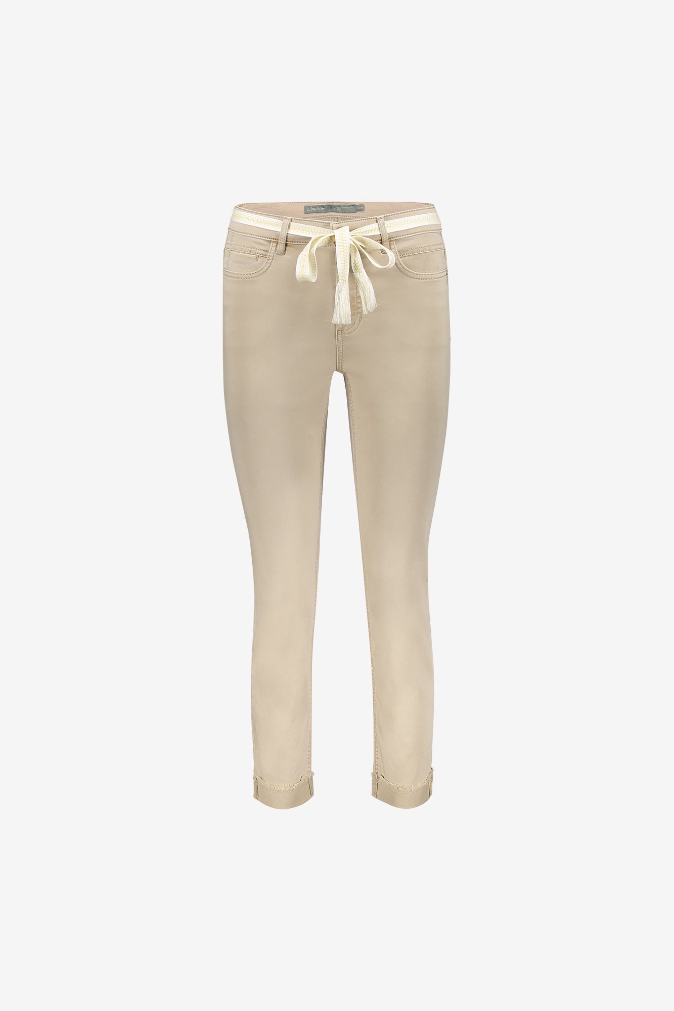 Geisha 7/8 Jeans gefaltete Beine sand