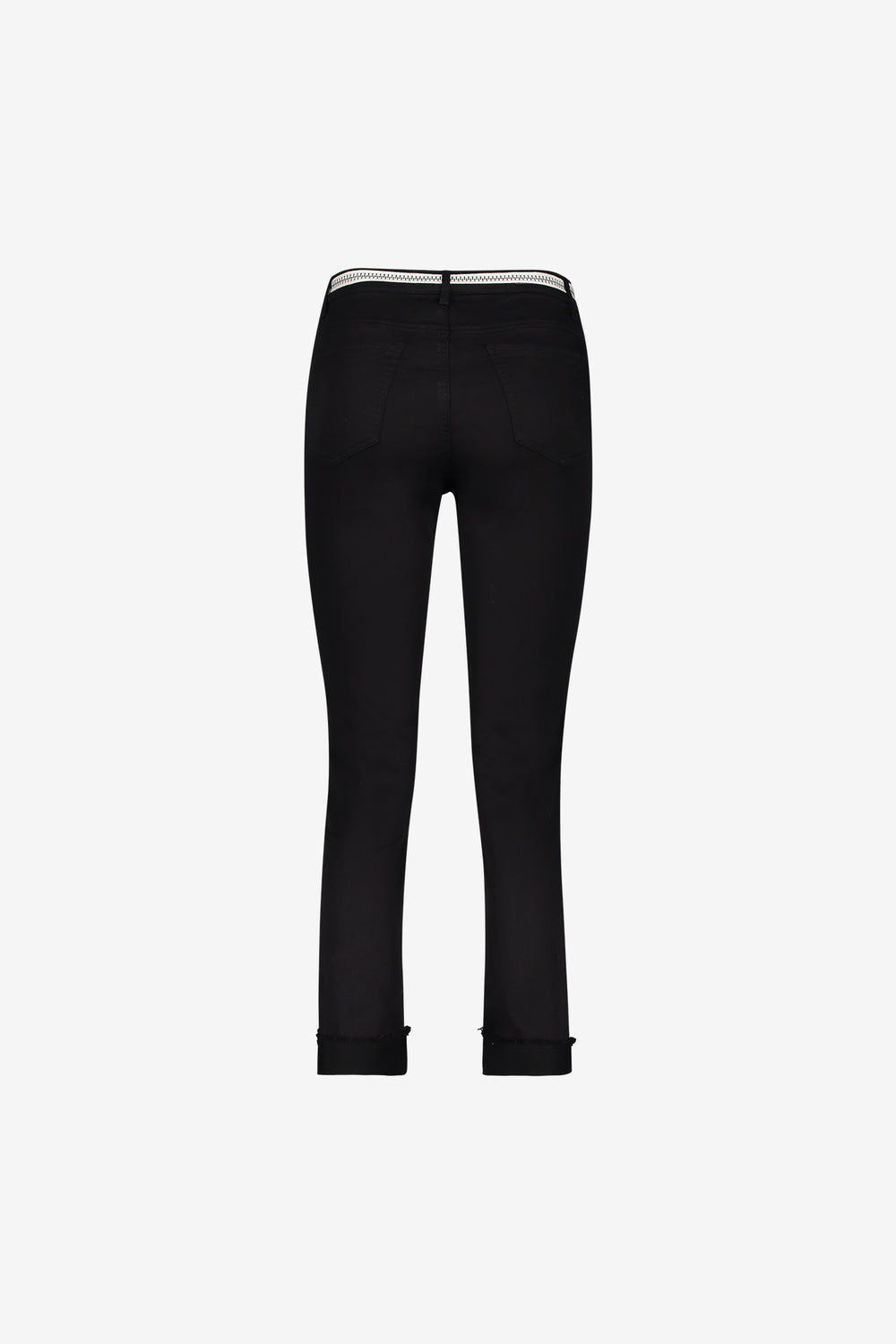 Geisha 7/8 Jeans gefaltete Beine schwarz