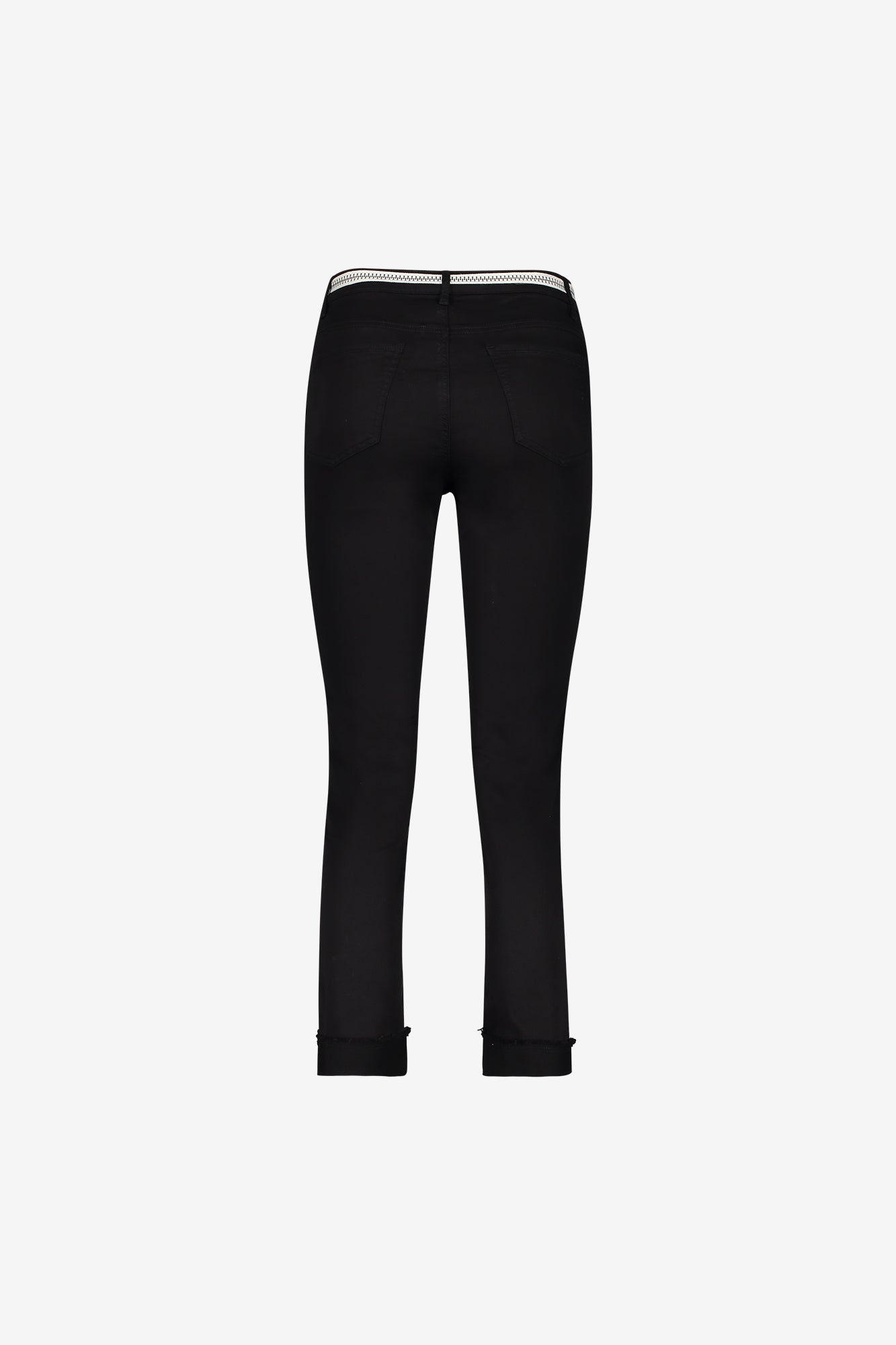Geisha 7/8 Jeans gefaltete Beine schwarz
