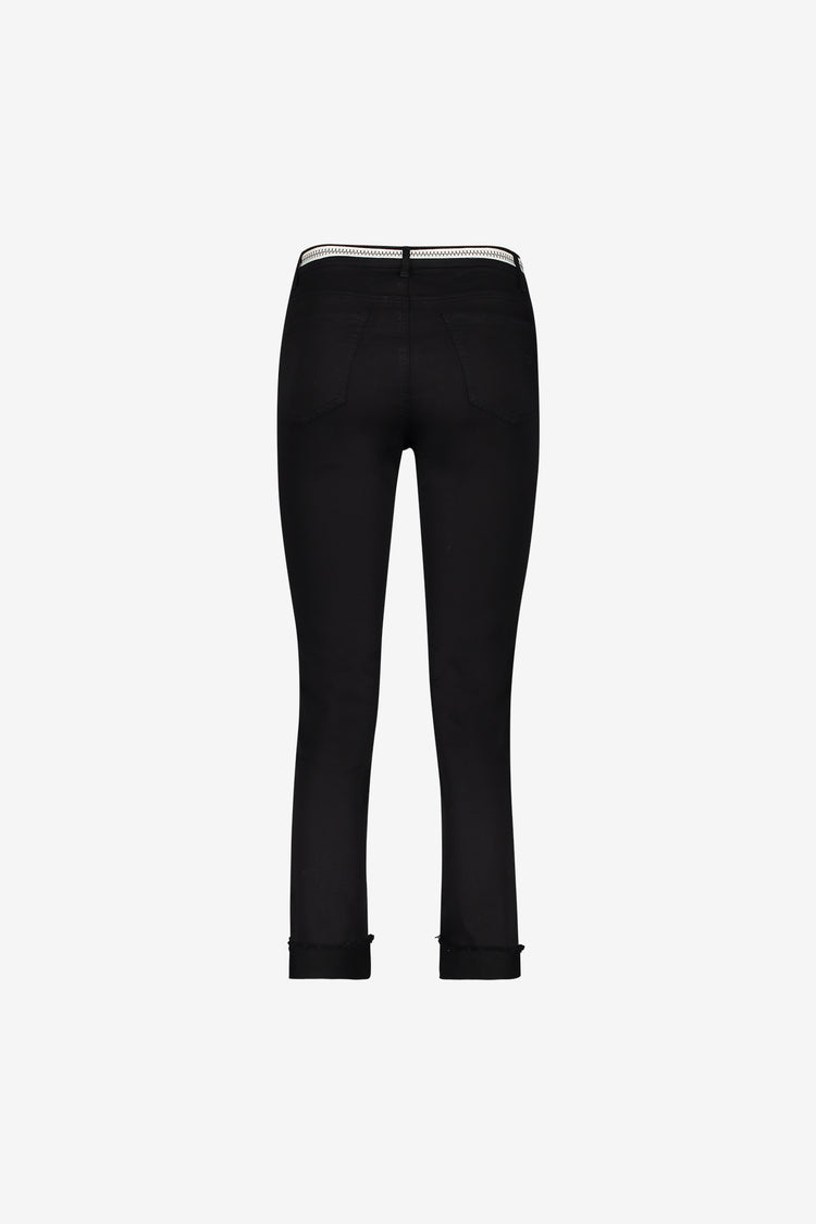 Geisha 7/8 Jeans gefaltete Beine schwarz