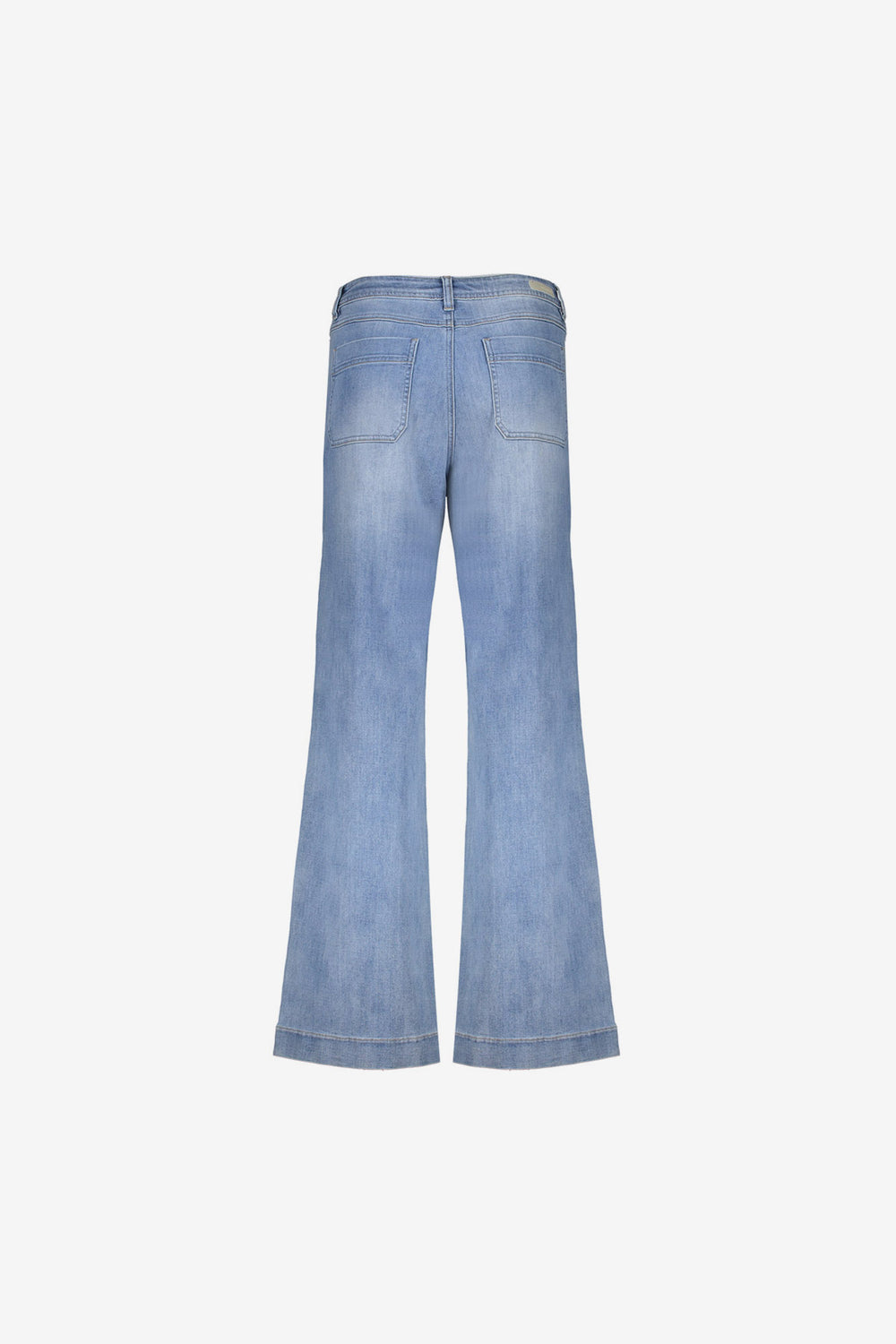 Geisha Jeans mit weitem Bein aus Stonebleach-Denim