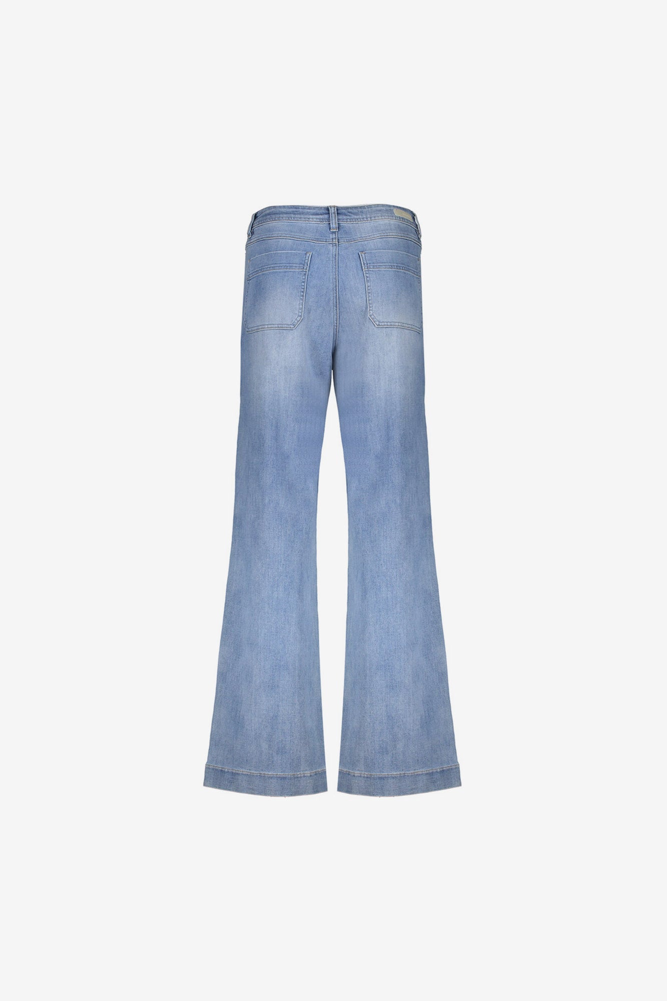 Geisha Jeans mit weitem Bein aus Stonebleach-Denim