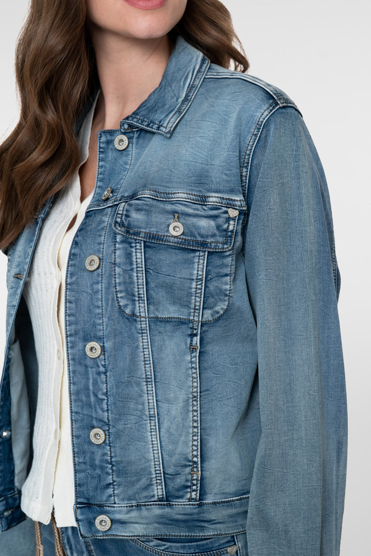 Klassische Jeansjacke Geisha stonewash denim