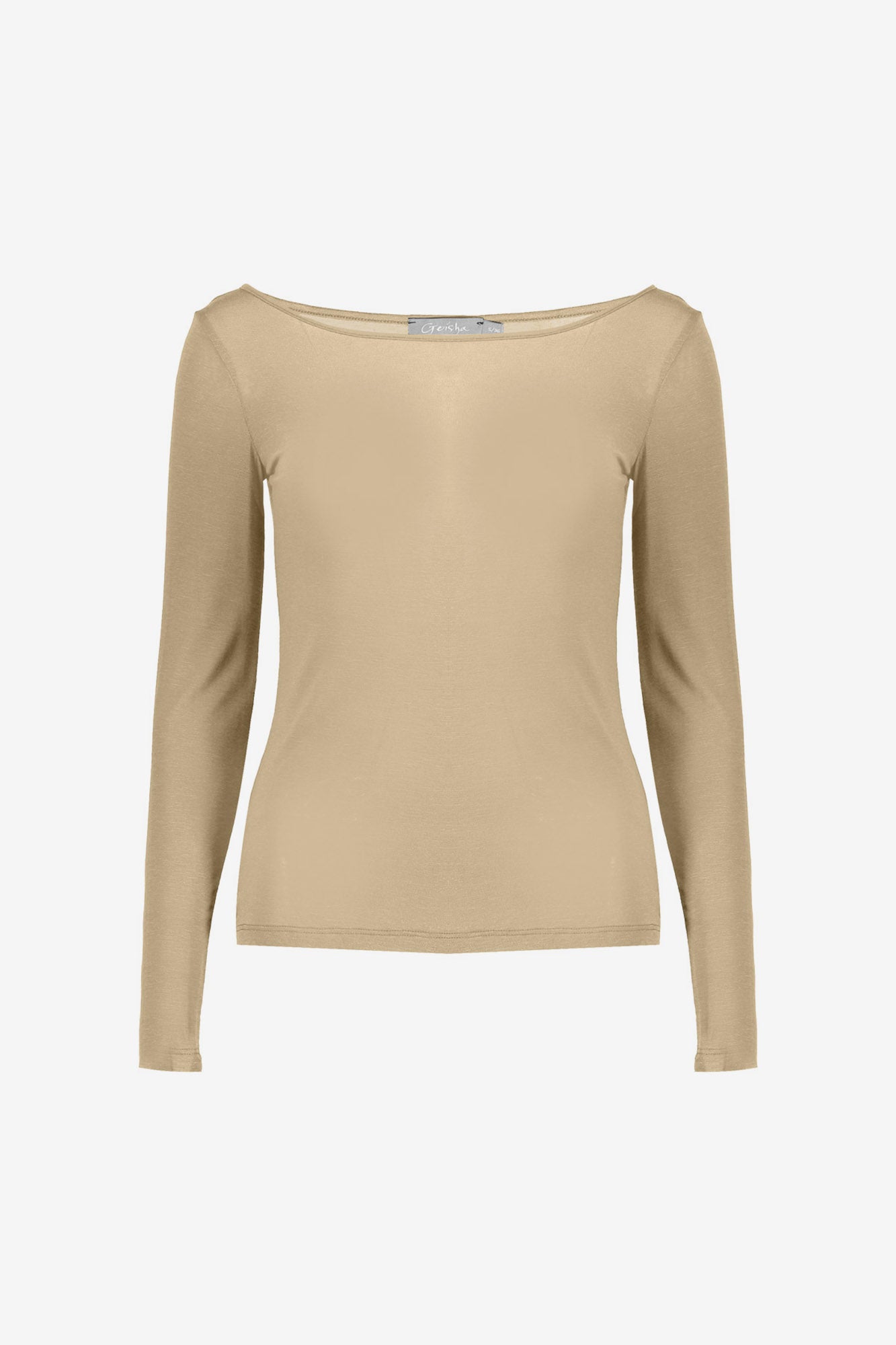 Geisha lichtgebreide cashmere trui dark sand