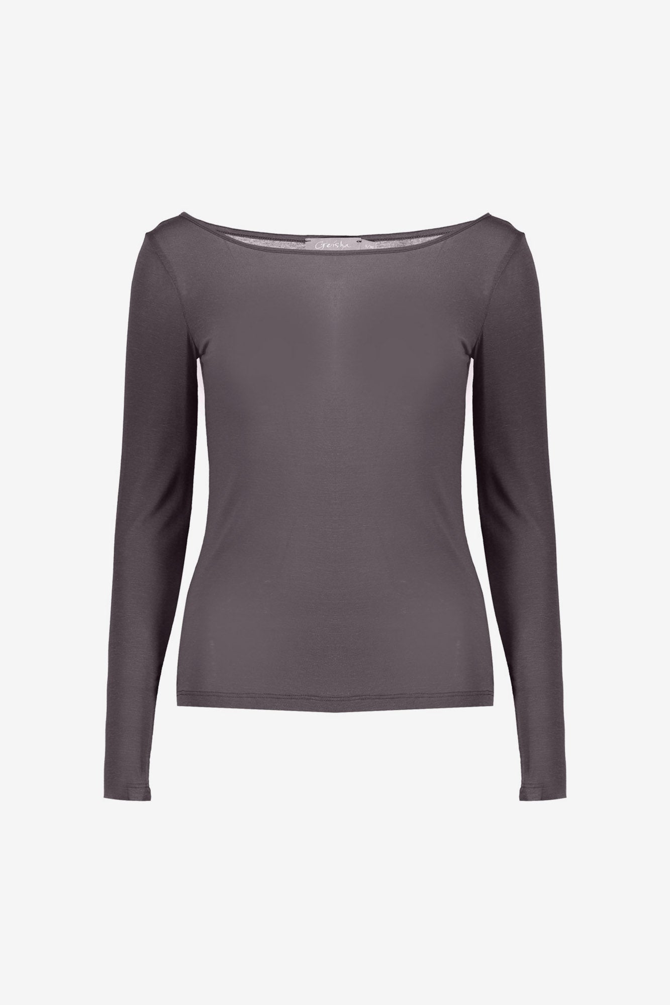 Geisha lichtgebreide cashmere trui anthraciet