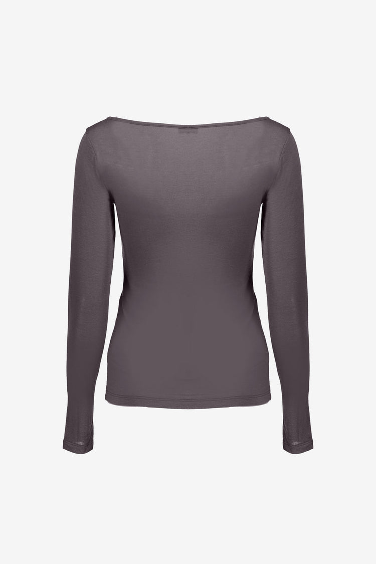 Geisha lichtgebreide cashmere trui anthraciet