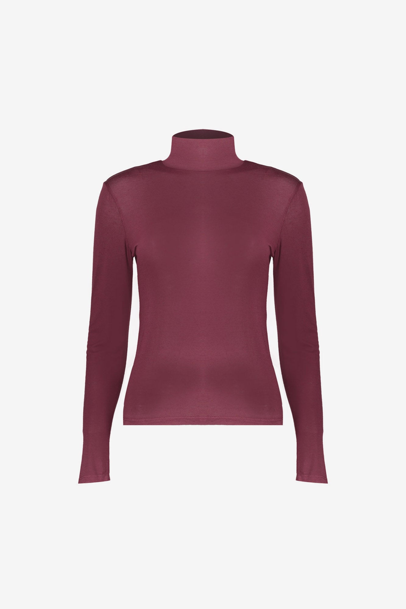 Cashmere turtle neck top bordeaux